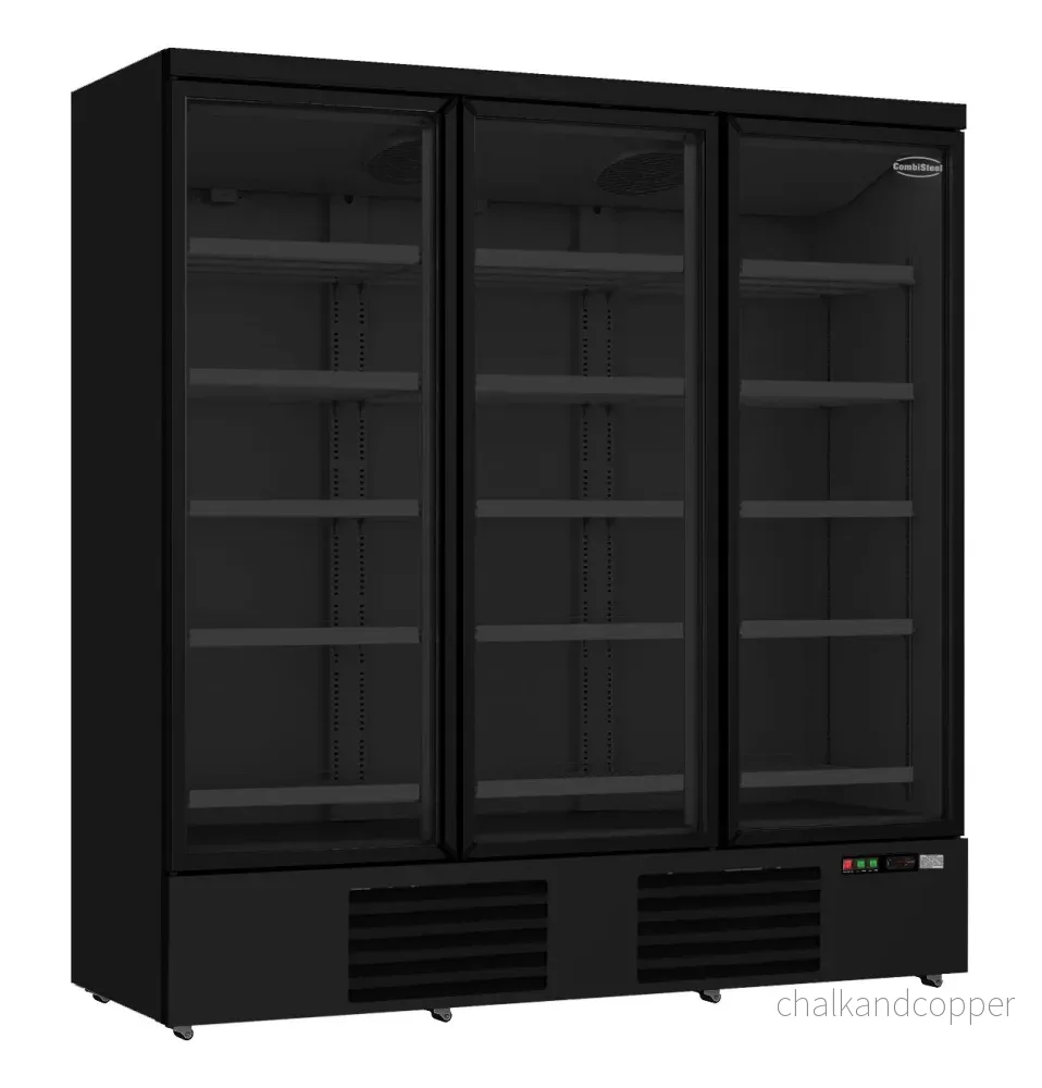 KYLSKÅP 3 GLASDÖRRAR SVART JDE-1530R BL KYLSKÅP 3 GLASDÖRRAR SVART JDE-1530R BL