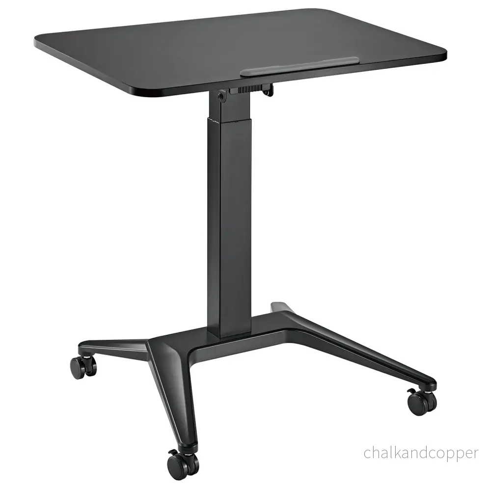 Maclean mobilt laptopbord, svart, pneumatisk höjdjustering, 80x52cm, max 8kg, 109cm h, MC-453B - Bild 3
