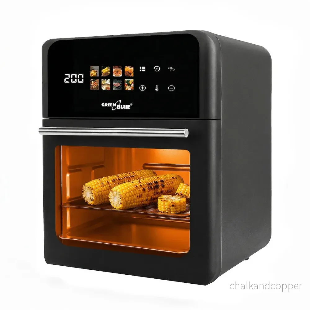 GreenBlue AIR FRYER fettfri fritös, kraftfull 1800 W, 10 liters kapacitet, 8 program, tillbehör, timer, GB950 + mattermometer/matprob, GreenBlue GB178 - Bild 2