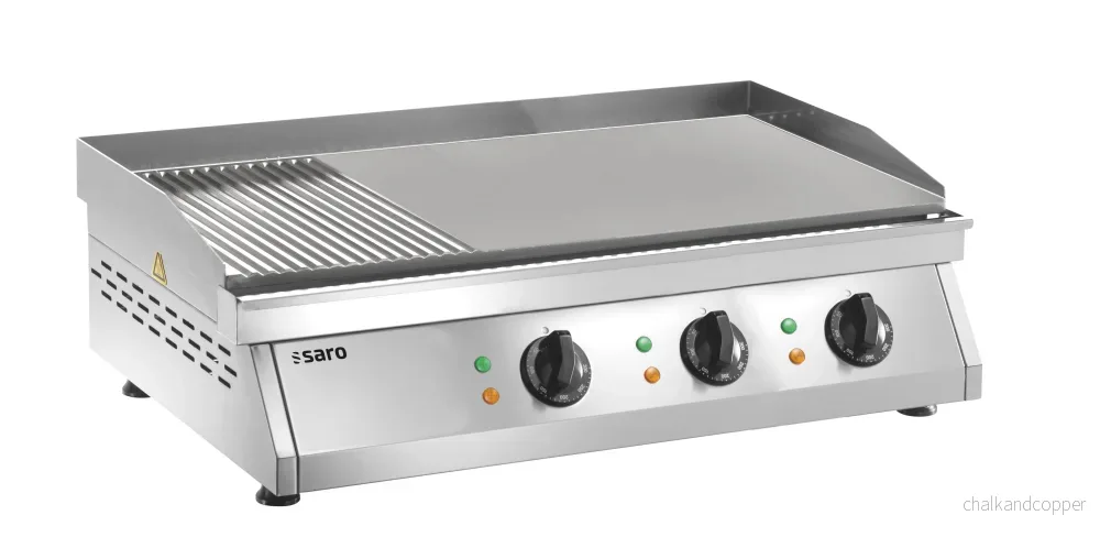 SARO Elektrisk stekpanna (räfflad + slät) modell FRY TOP GH 760 R