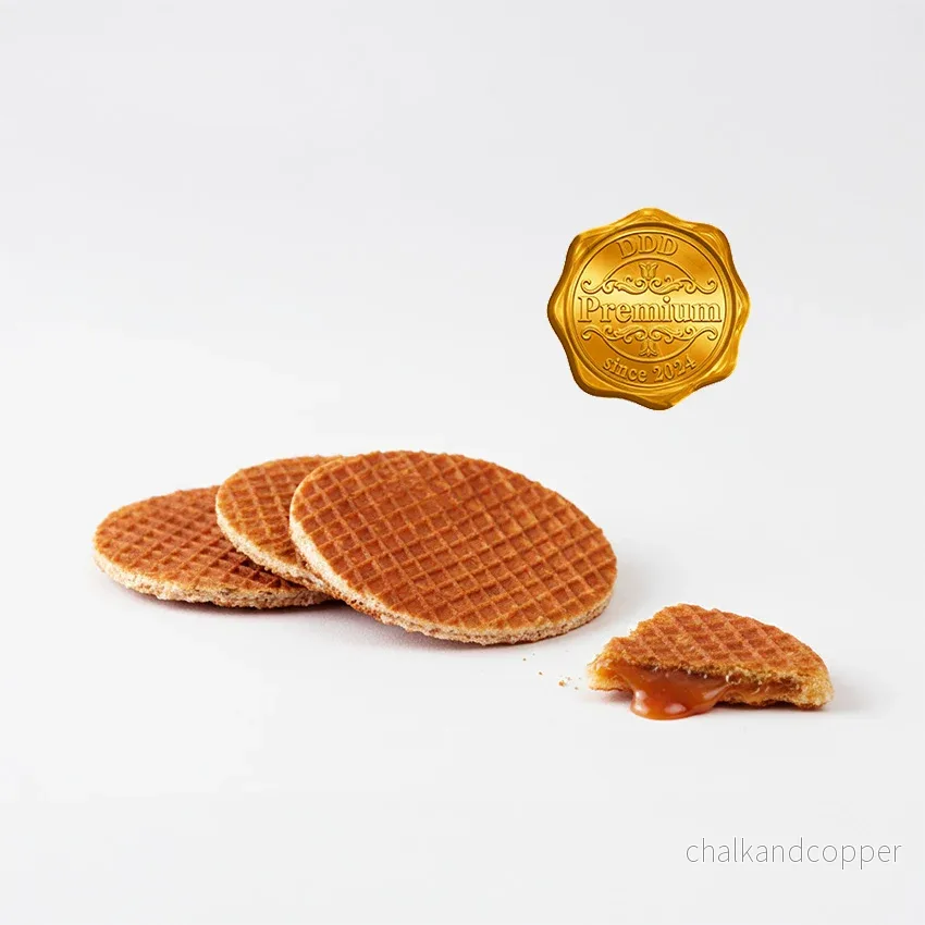 I Love Amsterdam stroopwafel-/förvaringsburk med premium stroopwafels (10 st, ca 350 g totalt) – Exklusivt gåvoset - Bild 2