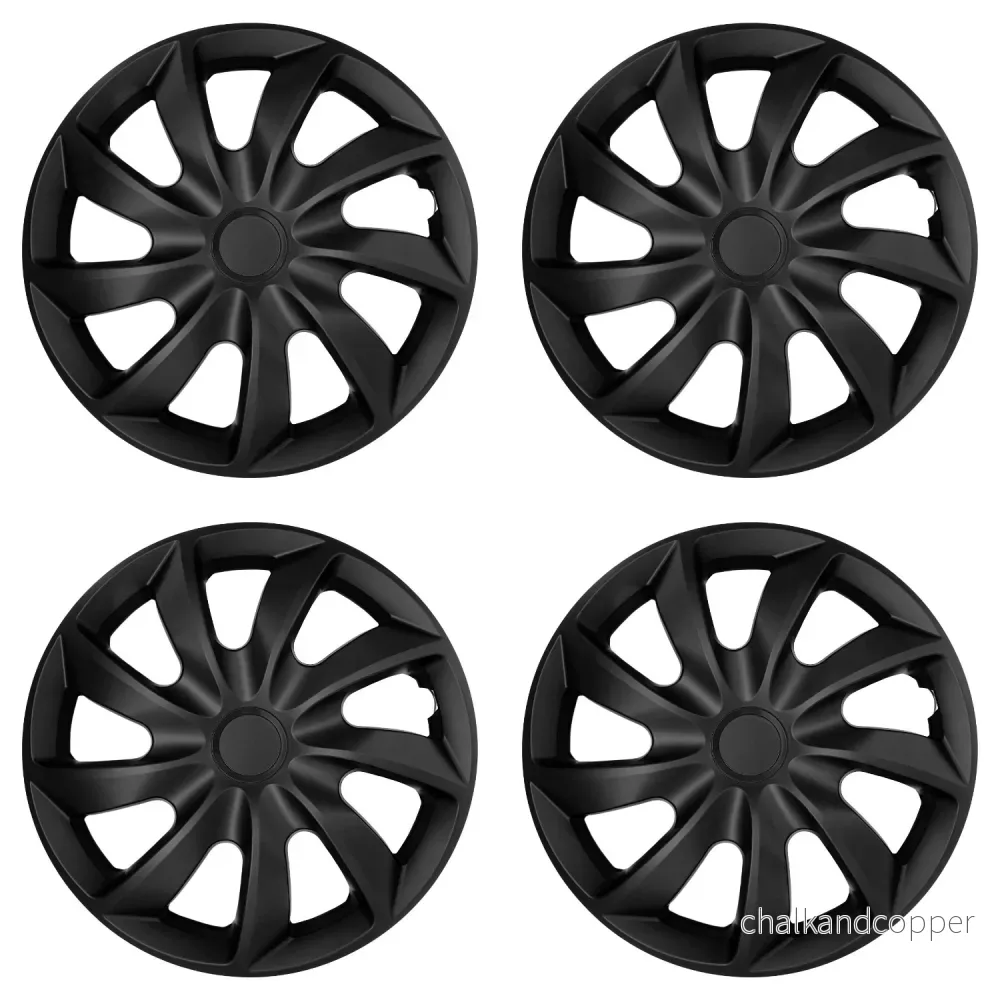 Universella bilhjulskåpor 17'' NRM Quad, matt svarta, 4 st - Bild 2
