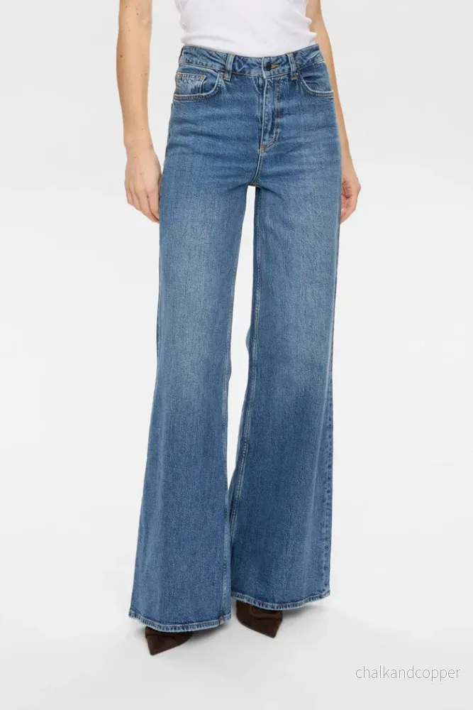 Pisa HR Wide Jeans Medium Blue Denim Nümph Pisa HR Wide Jeans Medium Blue Denim Nümph
