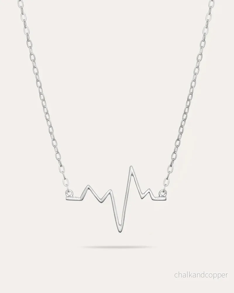 Heartbeat – Silverhalsband Heartbeat – Silverhalsband