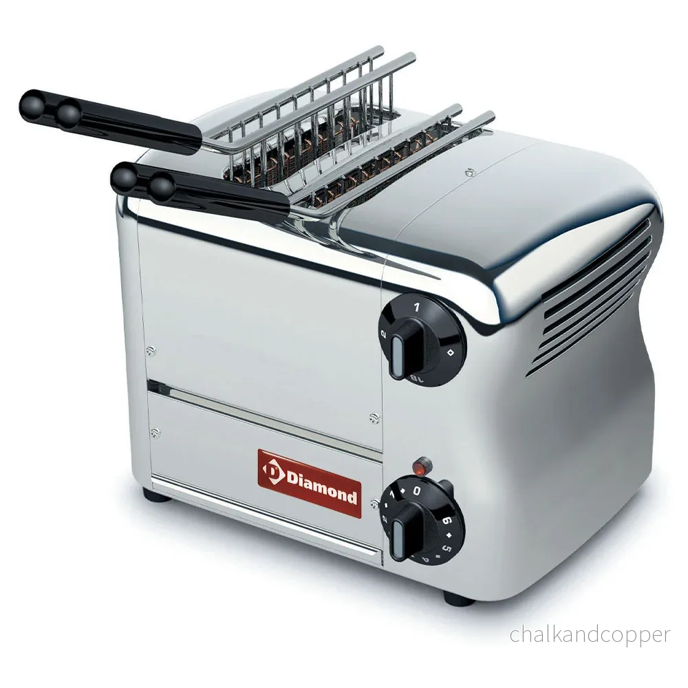 Elektrisk brödrost (croque-monsieur), 2 tång – Rostfritt stål. Elektrisk brödrost (croque-monsieur), 2 tång – Rostfritt stål.