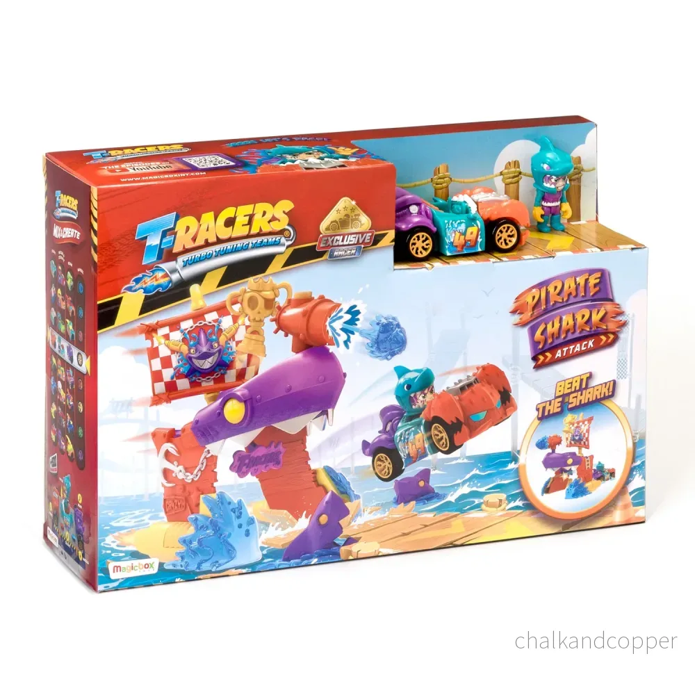 T-Racers PTRSD014IN20 Pirate Shark Playset Exklusivt Fordon - Bild 2