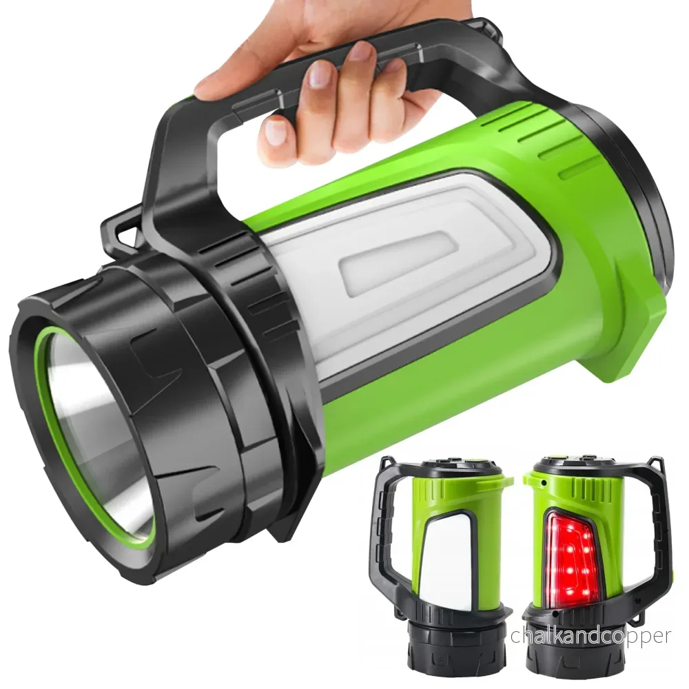 Maclean MCE345 3in1 Uppladdningsbar LED-Ficklampa Sök Ljus Handhållen Powerbank Funktion 3 Lägen 5W XM-L-T6 Kallvit 6500K 3,7V 3x18650 4500mAh v