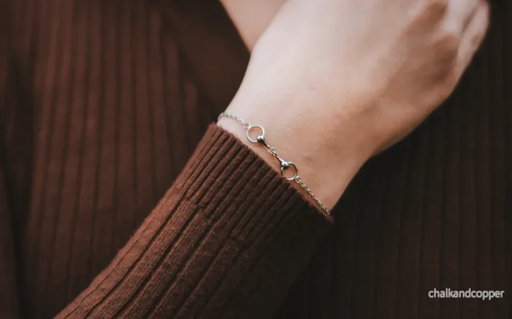 Armband tvådelat bett rostfritt stål - Bild 2