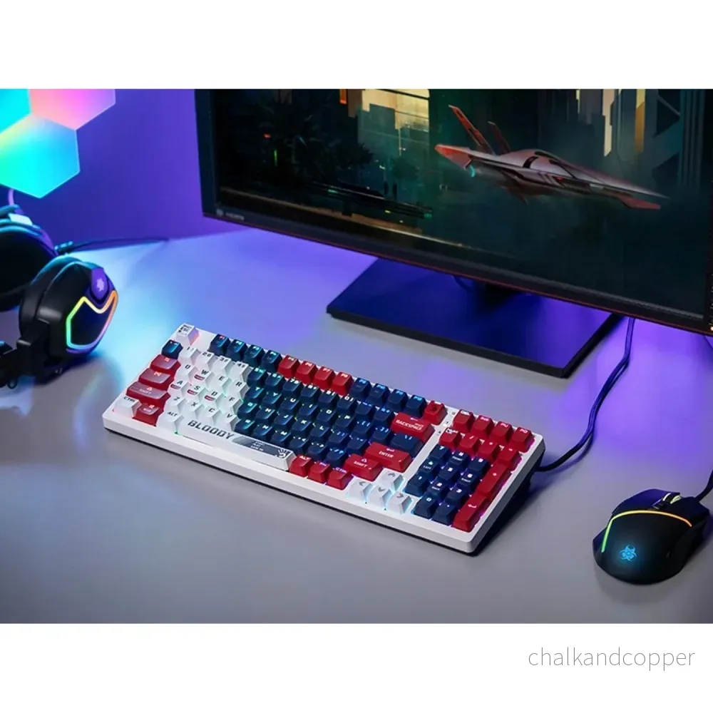 A4TECH BLOODY S98 USB Sports Navy Mekaniskt tangentbord (BLMS Red Plus Switches) - Bild 3