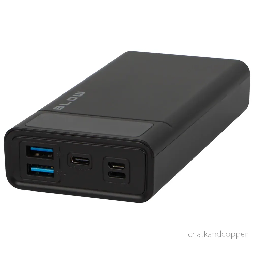 Powerbank 20 000 mAh PB20E Quick Charge 30 Power Delivery 20 W svart Blow - Bild 2
