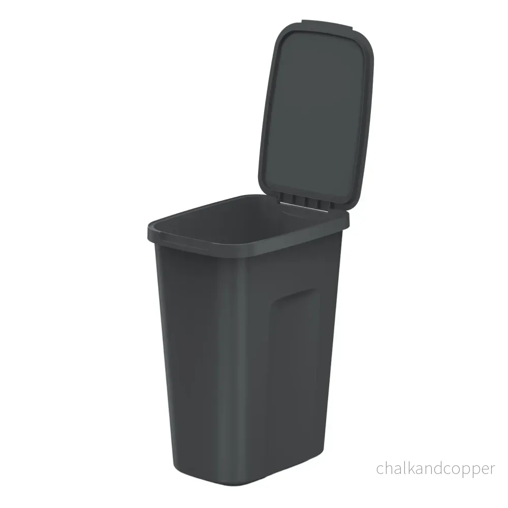 Papperskorg Keden, volym 35 liter, svart, COMPACTA Q PLUS - Bild 2