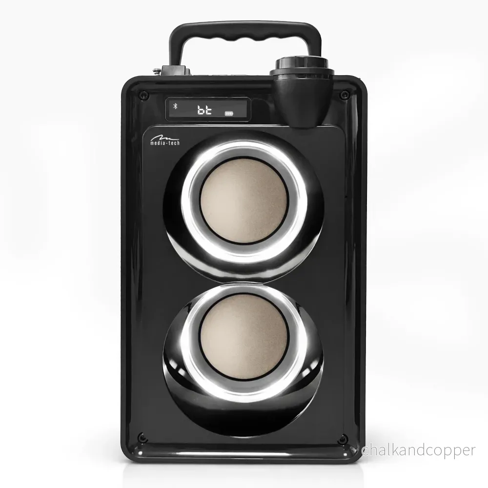 Bärbar Bluetooth-högtalare OVERBOX MT3186, FM-radio, stöd för SD-kort och USB, RMS-effekt 30 W, Mediatech