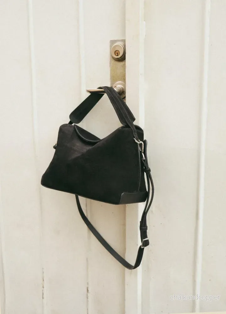Helia Handbag Suede Black Flattered