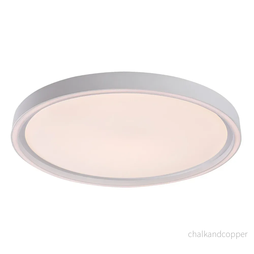 Taklampa Rabalux Zerina, 31 W, IP40, vit, 3000–6500 K, minnesfunktion, med fjärrkontroll, timerfunktion, nattlampeffekt, 75086