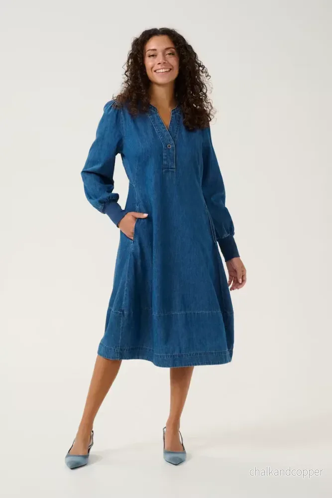 Allura Arpa Rib Dress Dark Blue Wash Culture Allura Arpa Rib Dress Dark Blue Wash Culture