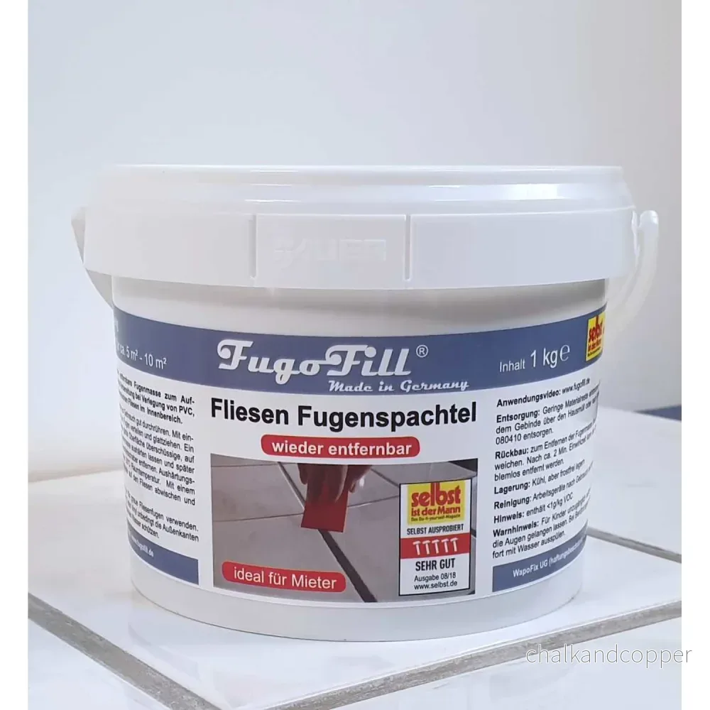 FugoFill avtagbar fogmassa för kakel, 1kg, grå - Bild 2