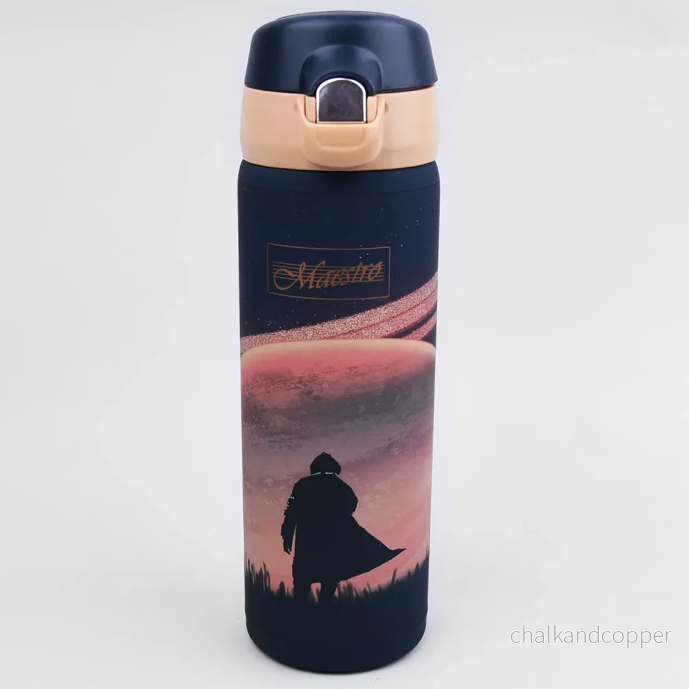 Thermos Mug Kaffemugg Thermos Mug Isolerad flaska i rostfritt stål för varma eller kalla drycker 400 ml (rymd) - Bild 2