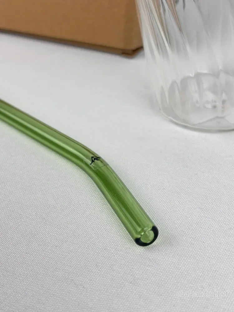 Sugrör i glas 4-pack grön Sugrör i glas 4-pack grön