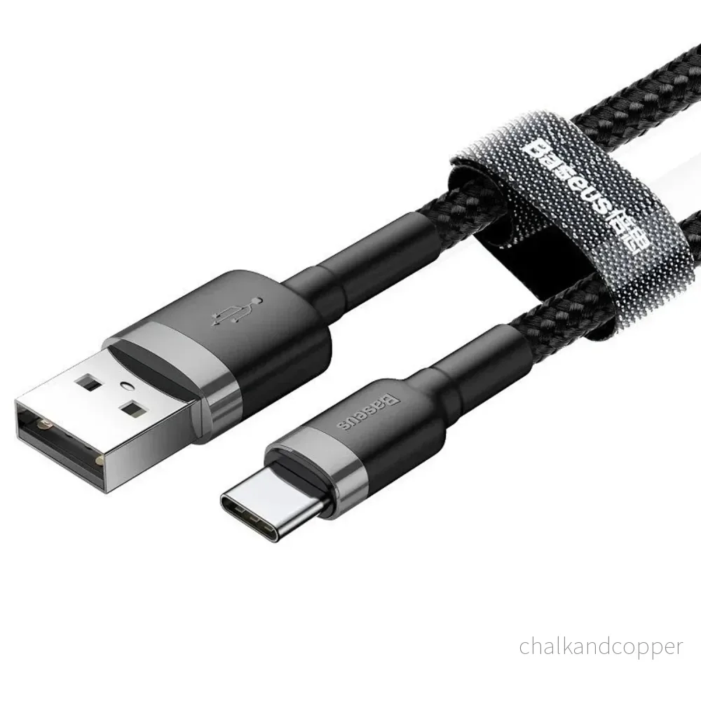 USB - USB-C-kabel 3m Baseus Cafule CATKLF-UG1 Quick Charge 2A-kabel för snabbladdning - Bild 2