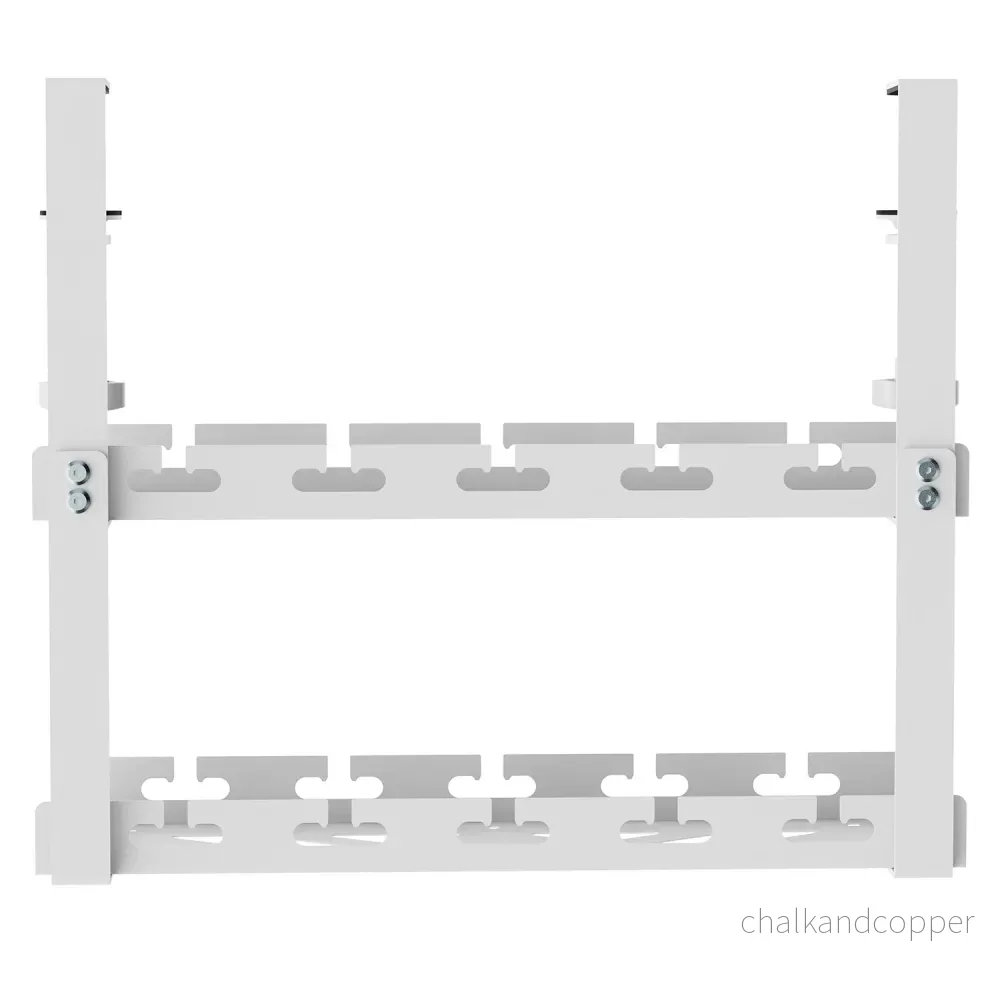 Maclean kabelhanterare under skrivbord, maxbelastning 5 kg, 2 nivåer, vit, MC-104 W - Bild 3