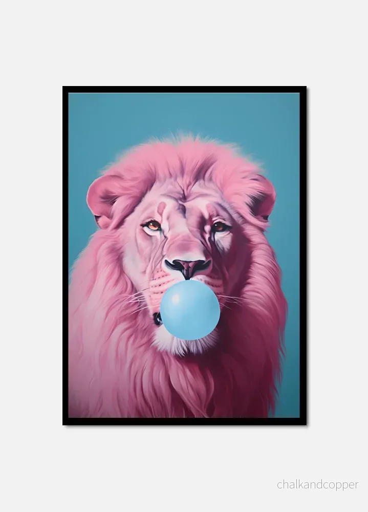 Bubble trouble – pink lion