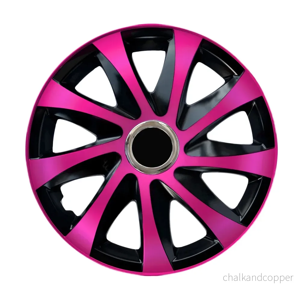 Universal navkapslar 16" NRM DRIFT Extra rosa/svart 4 st