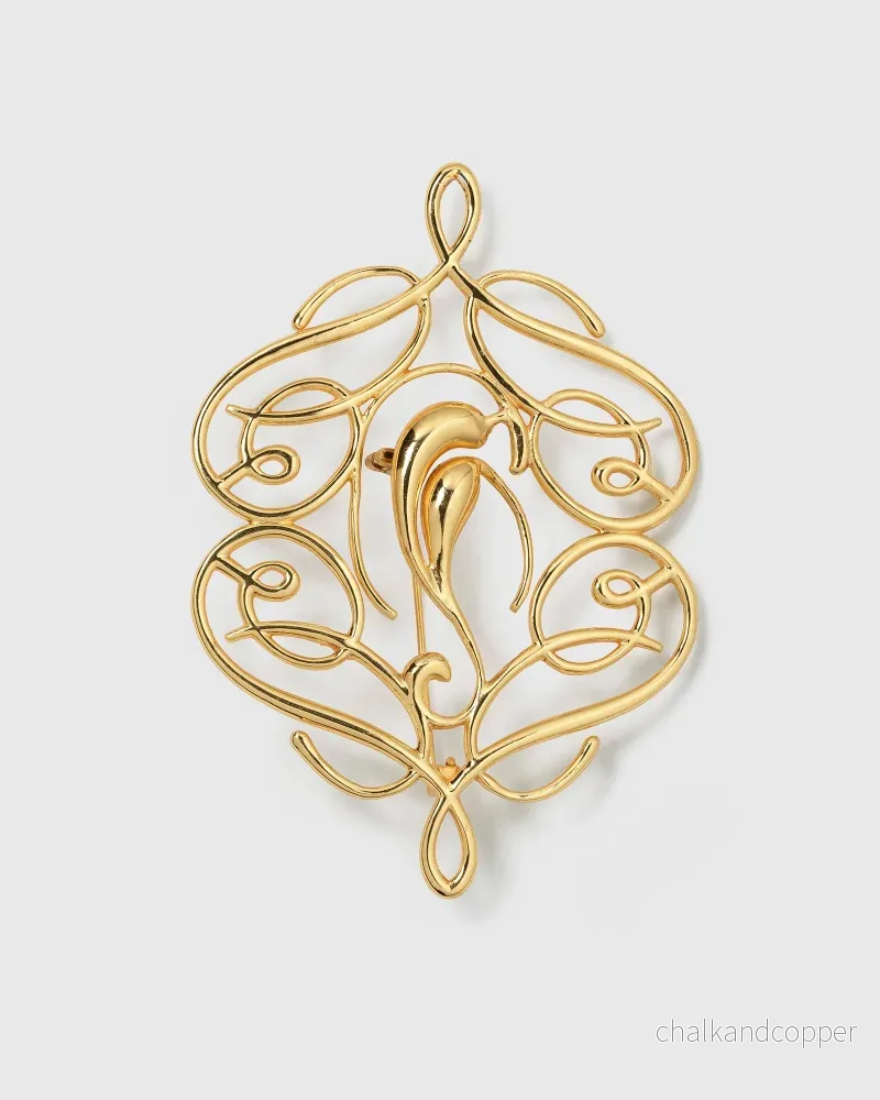 Ophelia Brooch Gold Syster P Ophelia Brooch Gold Syster P