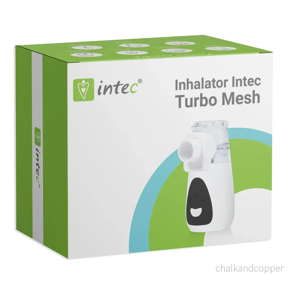 Intec Turbo Mesh Inhalator Bärbar Nebulisator För Barn Och Vuxna Batteridriven Kompakt - Bild 3