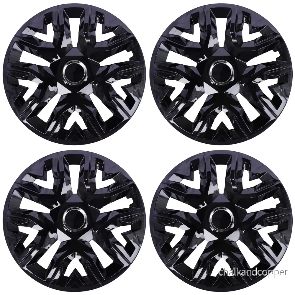 Universal navkapslar 15'' NRM Perfecto svartlackerade 4 st - Bild 2