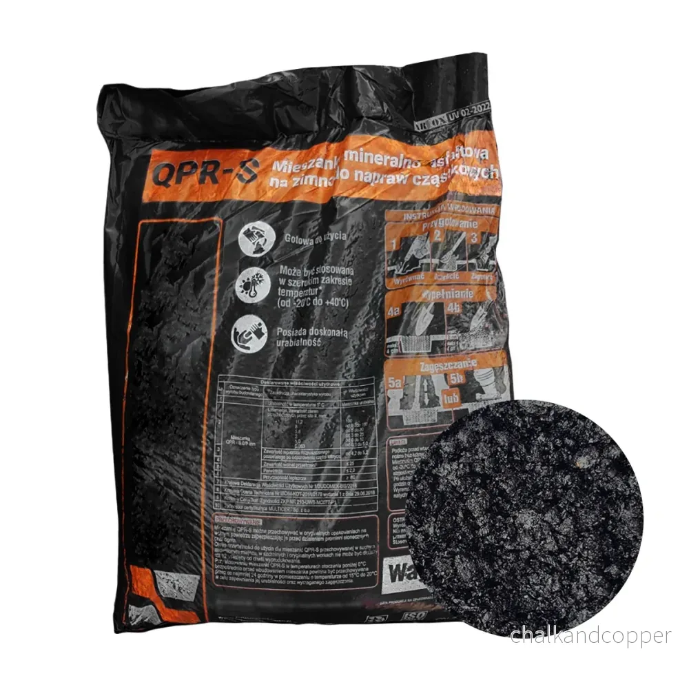 Budomex kall asfalt, mineral-asfaltblandning, för reparation av vägytor, 25 kg