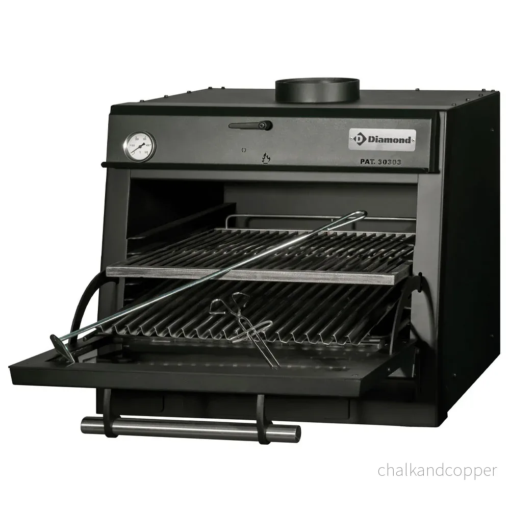 Kolugn-BBQ, GN 1/1 (60 Kg/h)/Svart