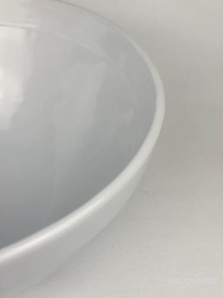 Skål med pip vit stor
