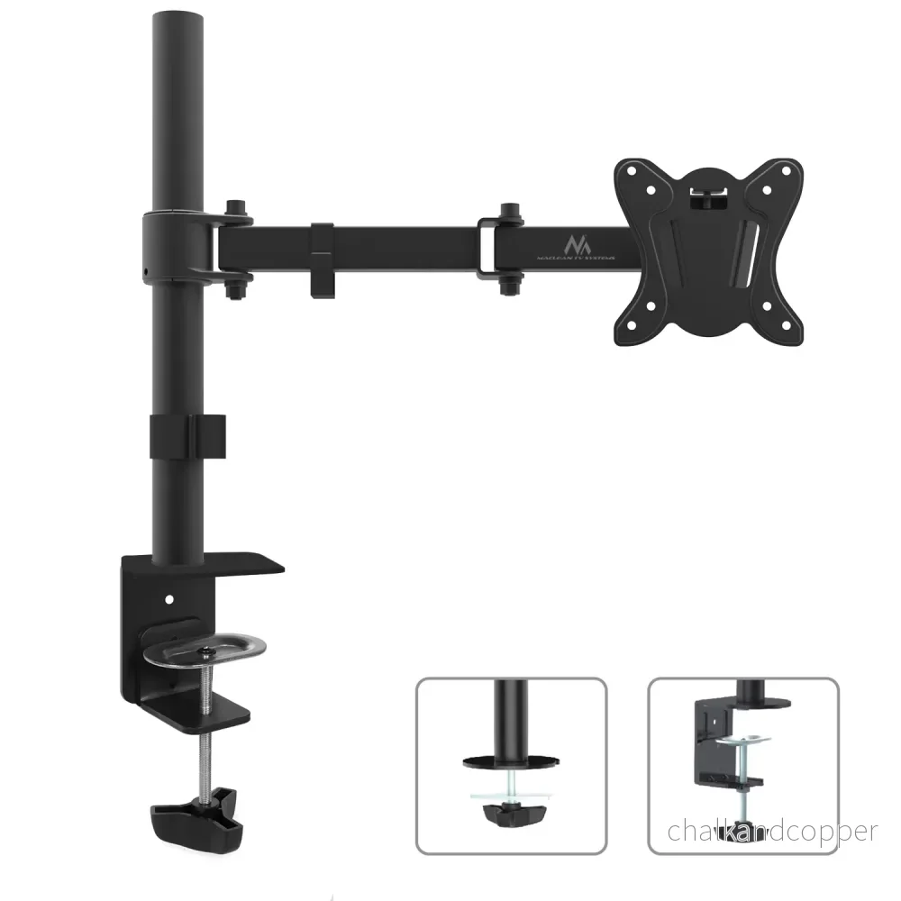 Maclean bordsfäste för LCD-skärm, 13"-27", VESA 75x75 och 100x100, 8kg, MC-690N