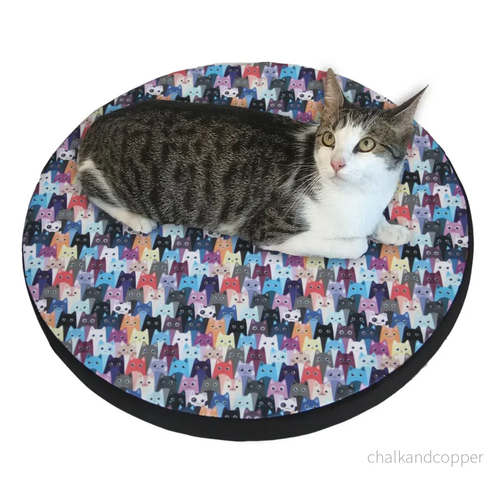 Bertoni kattbädd / madrass, i elastiskt skum, diameter 55 cm, Meow, Ring design - Bild 2