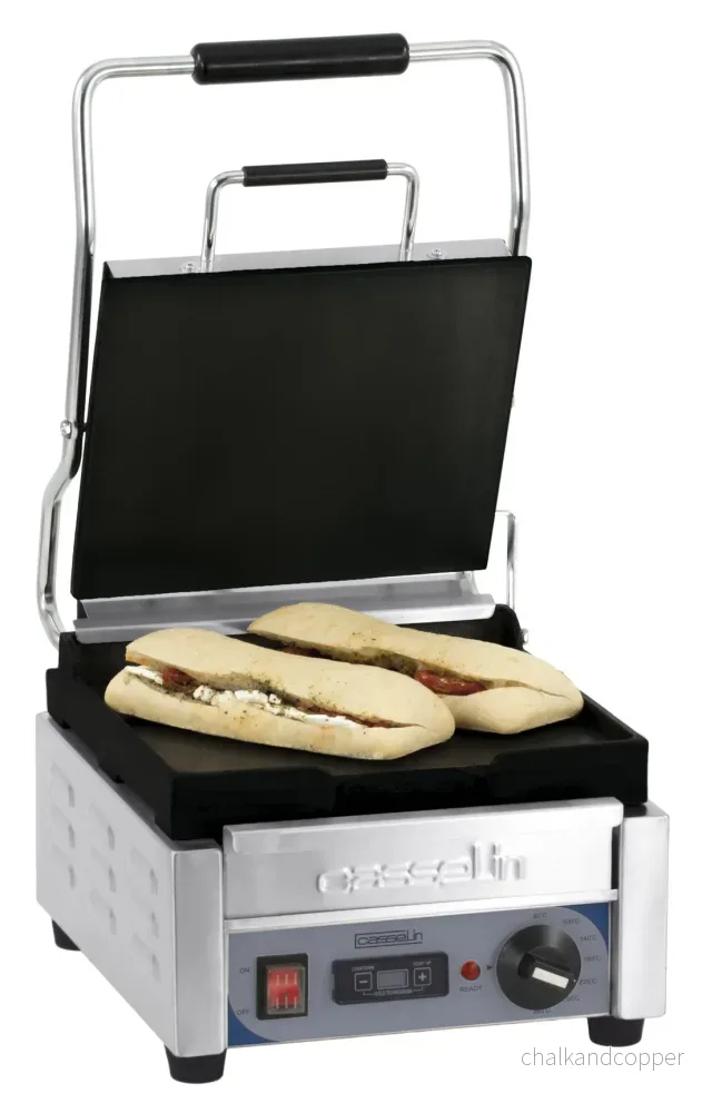 Kontaktgrill Premium liten slät - slät med timer