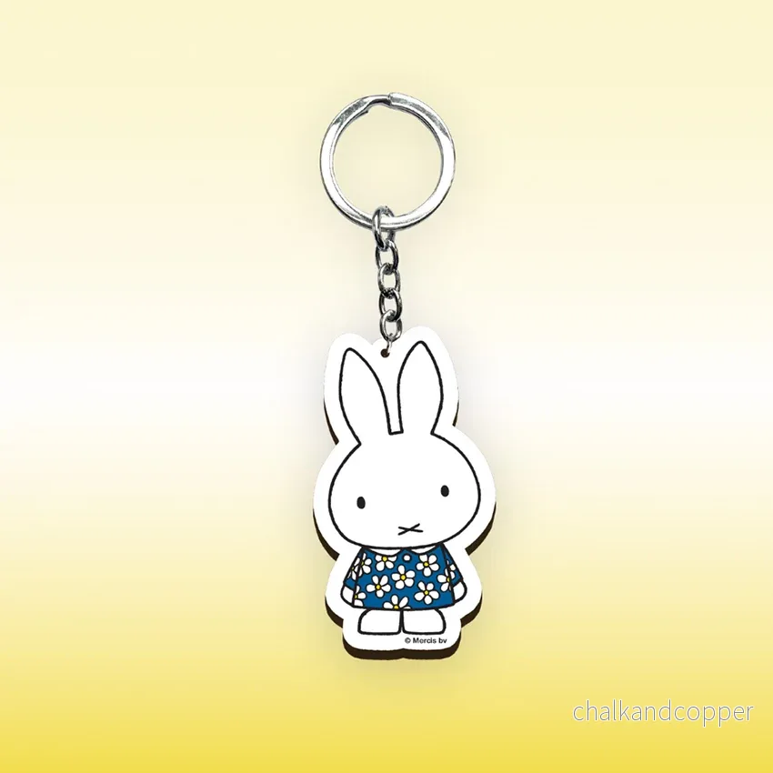 Miffy® MDF nyckelring – Miffy Flowers - Bild 3