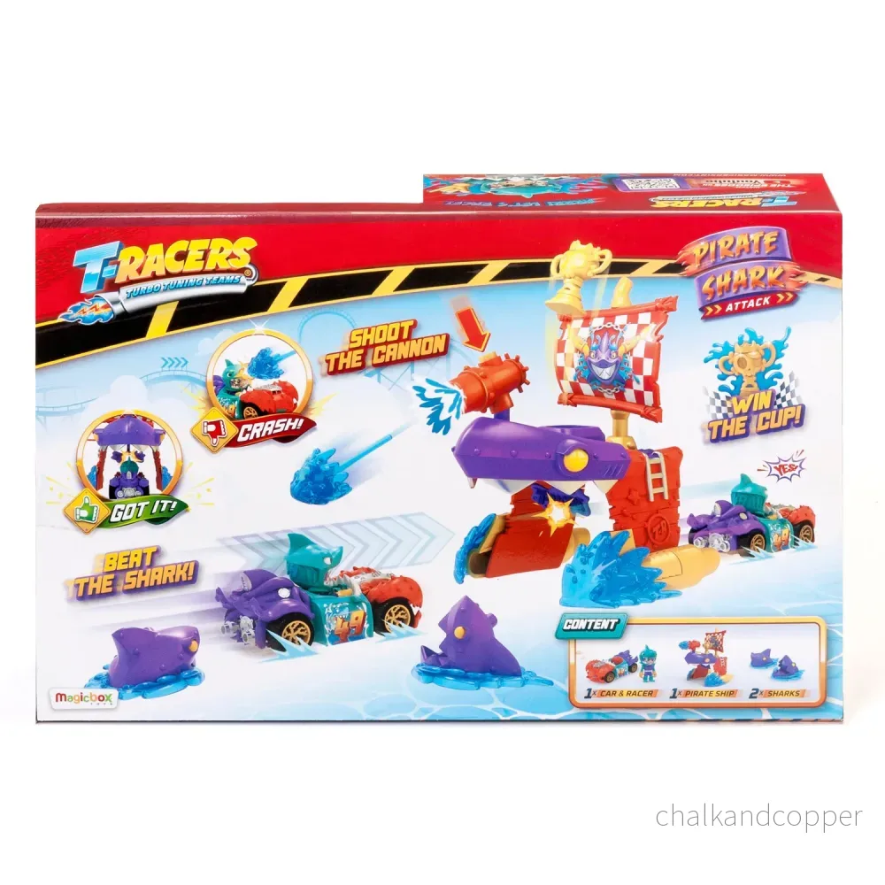 T-Racers PTRSD014IN20 Pirate Shark Playset Exklusivt Fordon - Bild 3