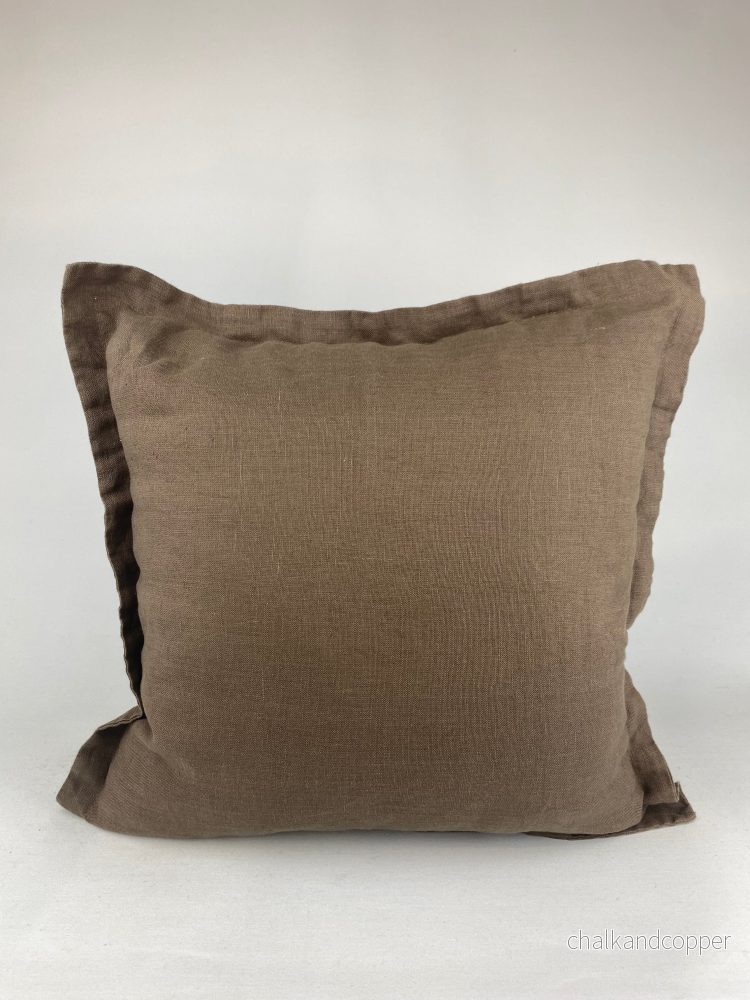 Kuddfodral 100% lin mullvadsgrå/brun Kuddfodral 100% lin mullvadsgrå/brun