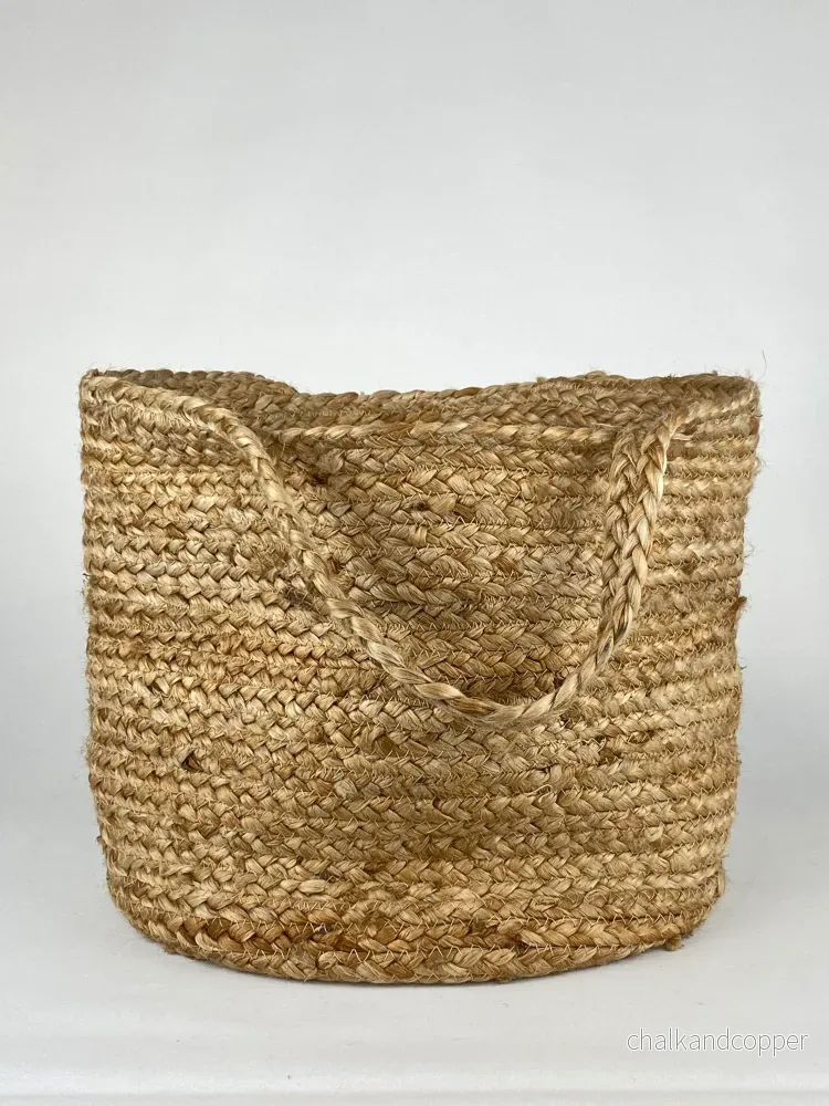 Väska/förvaringskorg jute flätad stor Väska/förvaringskorg jute flätad stor
