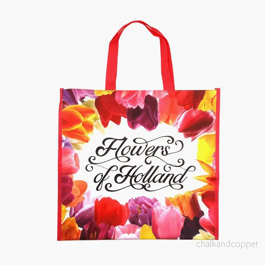 Stor Flergångskasse – Tulpanmotiv “Flowers of Holland”