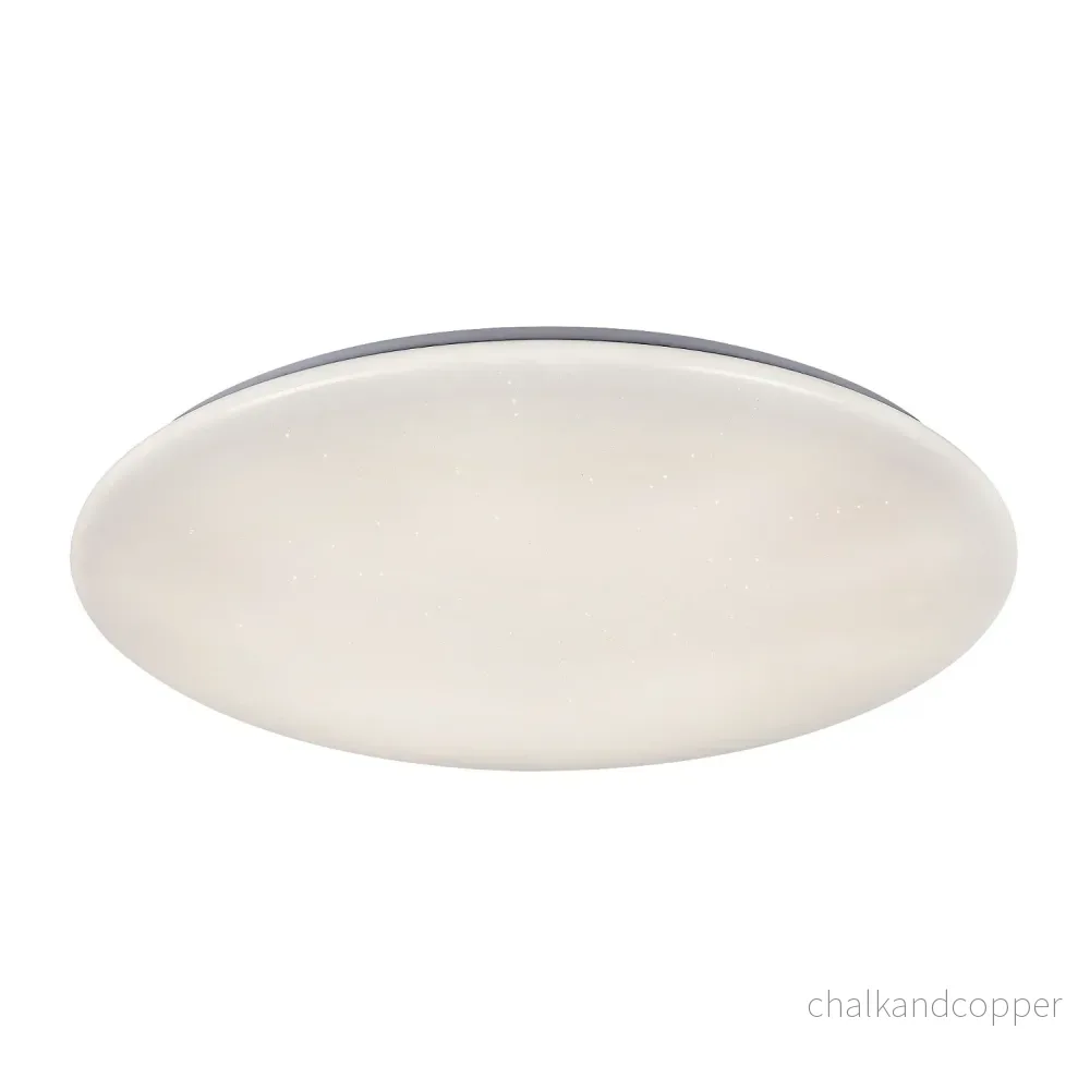 Danny Taklampa Vit Inbyggd LED 60 W 4800 lm 3000–6500 K CCT Dimbar Med Fjärrkontroll Med Timer Stjärneffekt