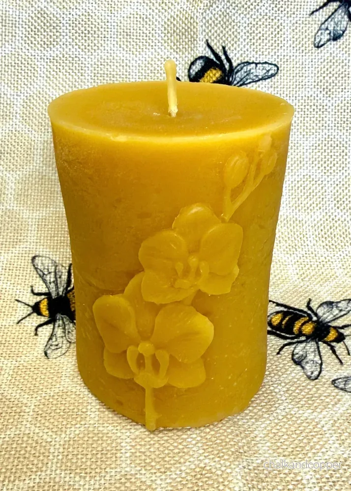 Bivaxljus Orkidé – Blockljus 250 g - Bild 2