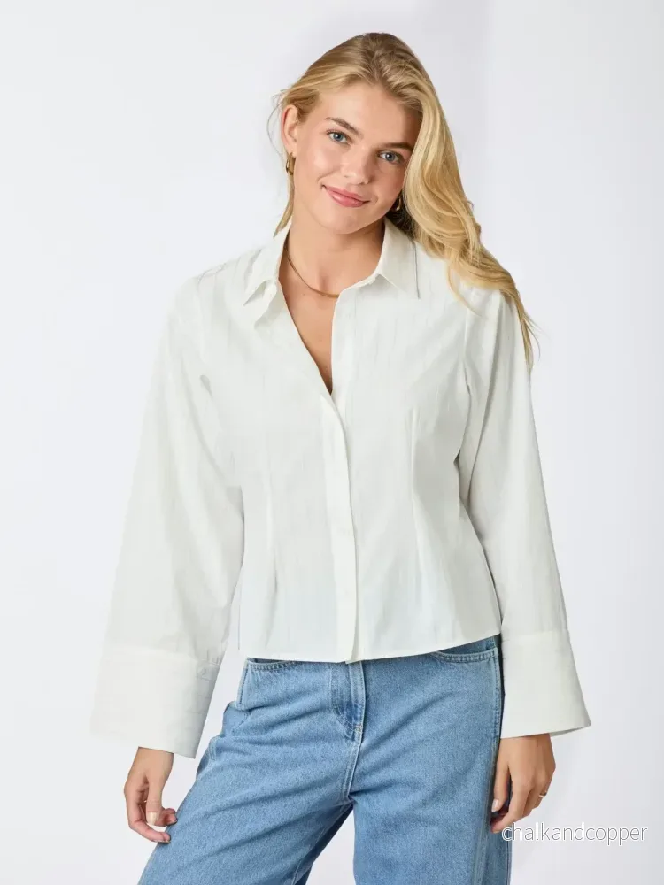 Rosa Solid Shirt White Neo Noir Rosa Solid Shirt White Neo Noir