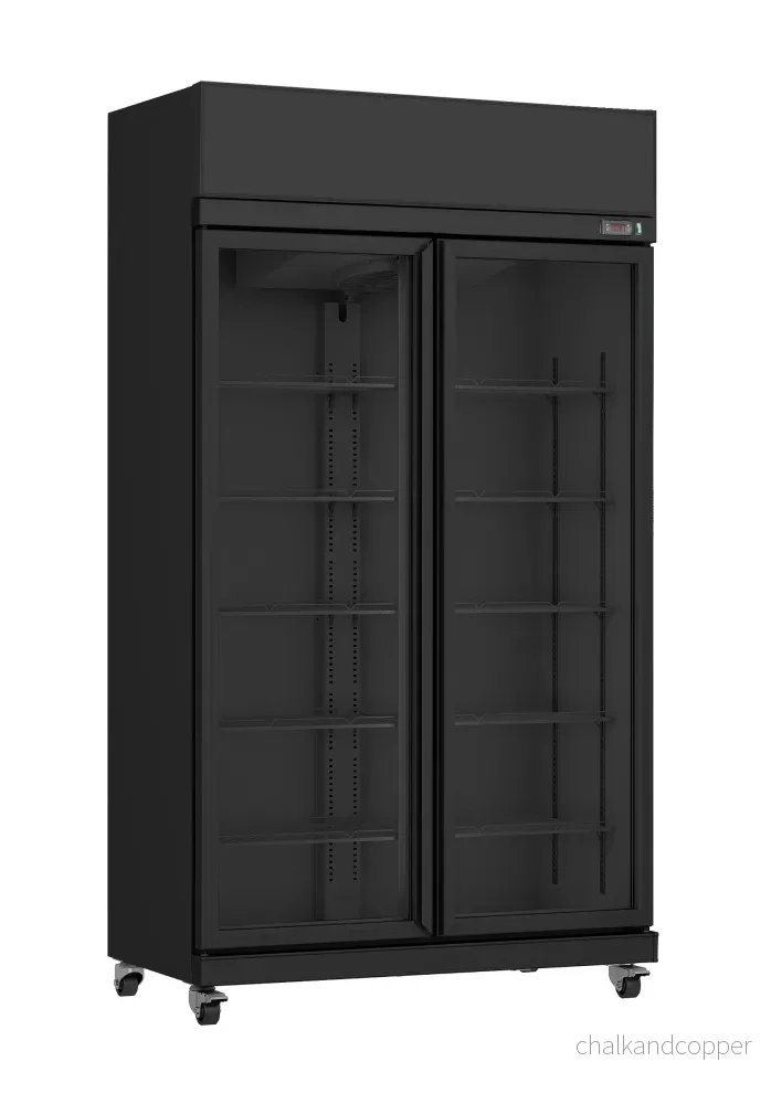 KYLSKÅP 2 GLASDÖRRAR SVART IRM-770 BL KYLSKÅP 2 GLASDÖRRAR SVART IRM-770 BL
