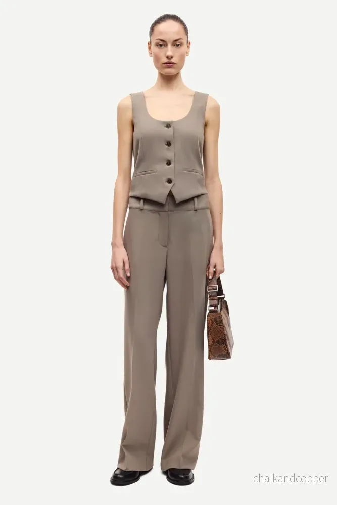Salaney Trousers 15790 Dark Aluminum Samsoe Samsoe Salaney Trousers 15790 Dark Aluminum Samsoe Samsoe