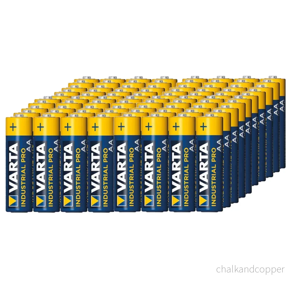 80x R-06 LR6 AA 1,5V alkaliskt batteri Varta Industrial 4006