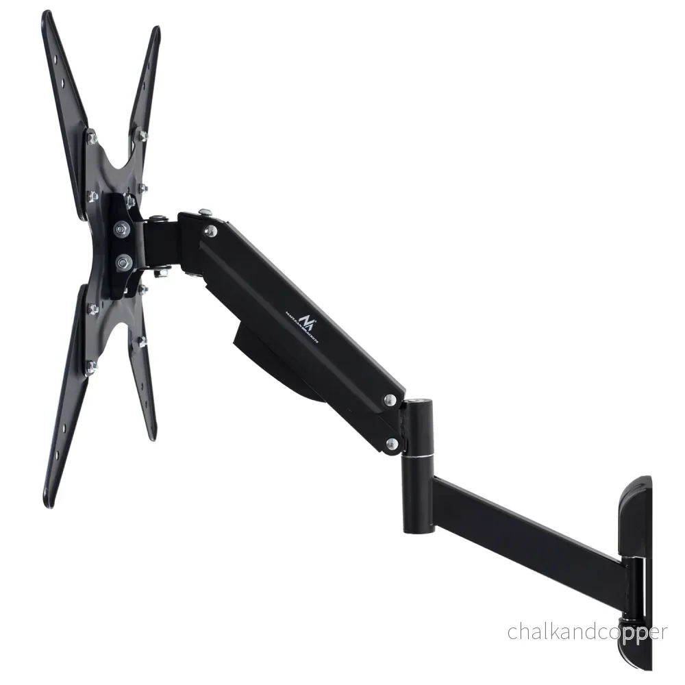 Maclean TV-fäste, för TV eller bildskärm, gasfjäder, 2 armar, höjdjustering 25cm, 32"-55", 22kg, Svart, MC-784 - Bild 3