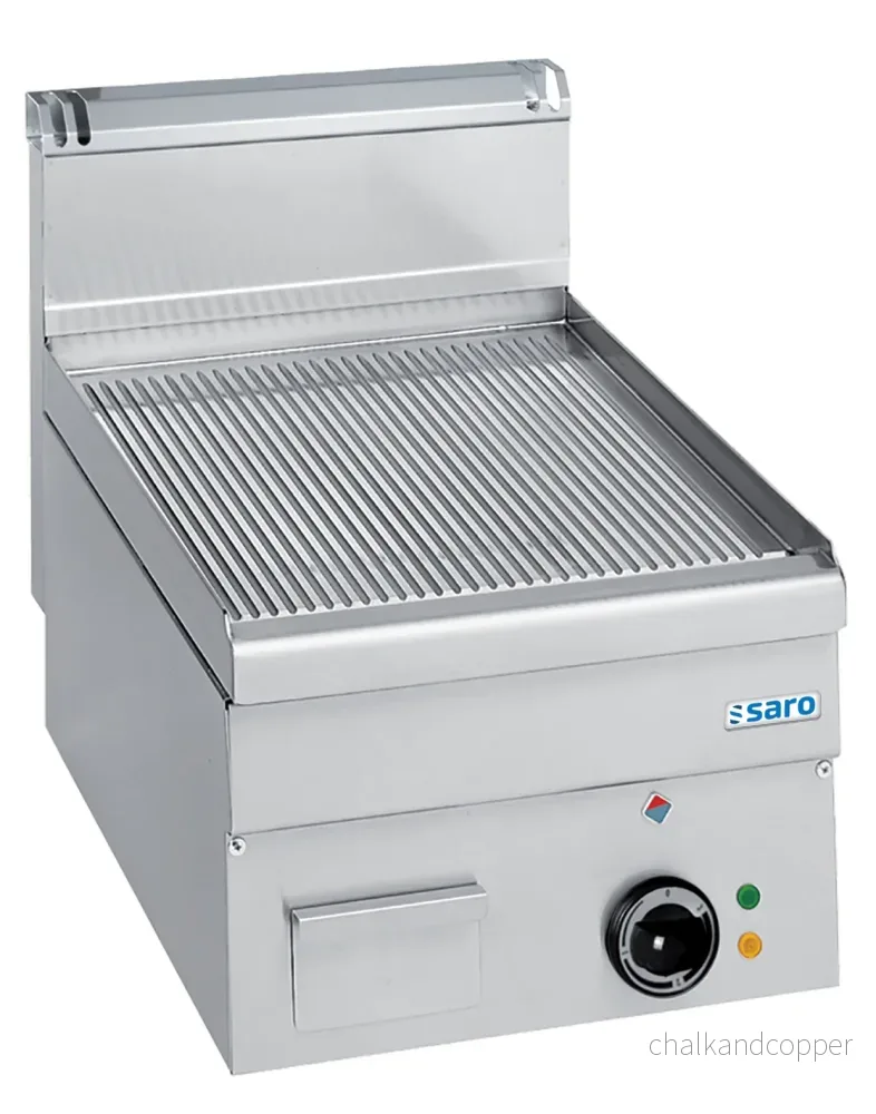 SARO Elektrisk Grillplatta Ribbad Bordsskiva 400×600 Modell EFT46R
