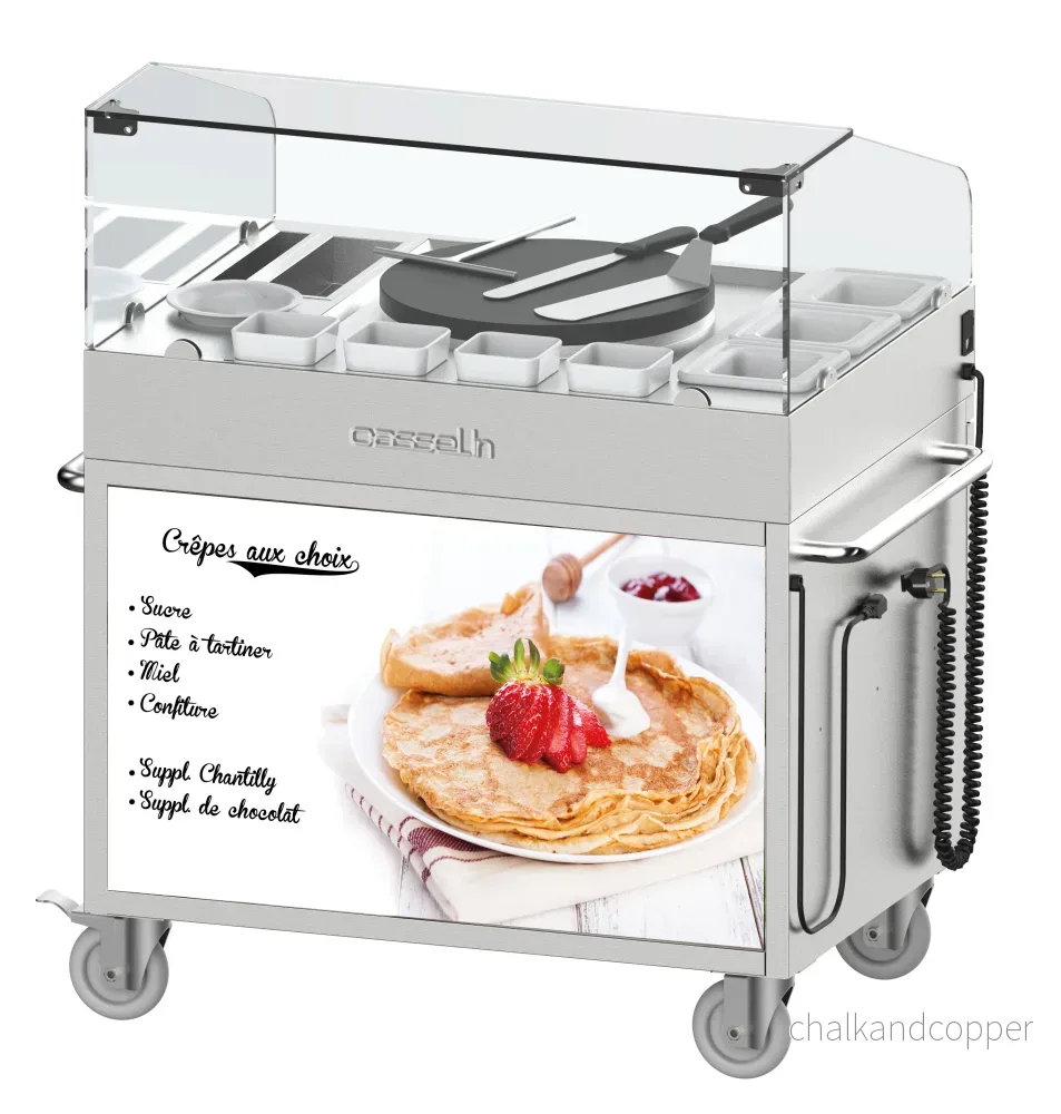 Elektrisk crepe maker vagn 40 - inbyggd