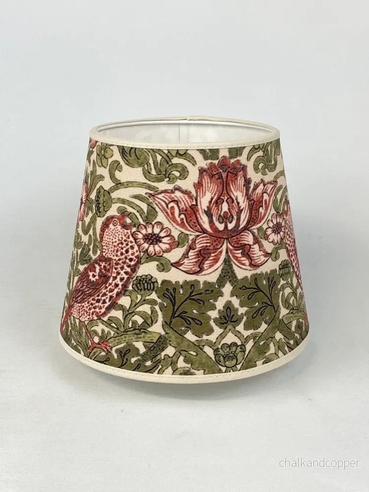 Lampskärm William Morris nutcracker grön/rosa liten Lampskärm William Morris nutcracker grön/rosa liten